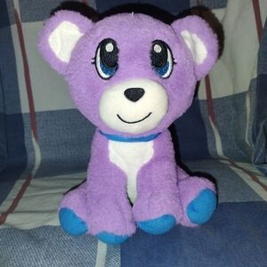 Charming Purple and Blue Stuffed Bear